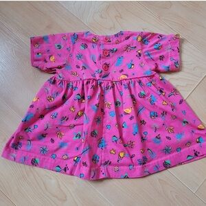 Hanna Andersson fuschia pink multicolored patterned short sleeved top